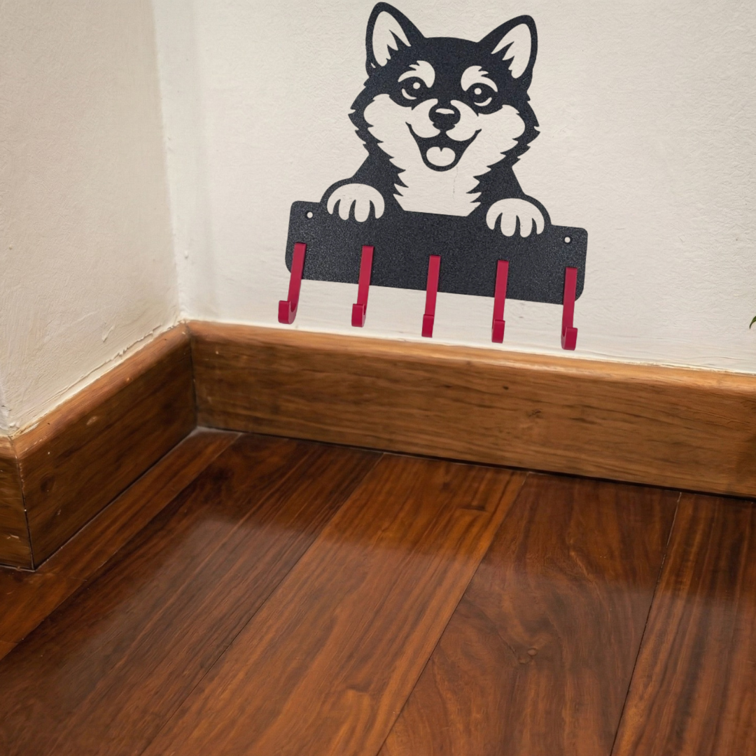 Suporte para Coleira e Guia de Cão, Shiba Inu
