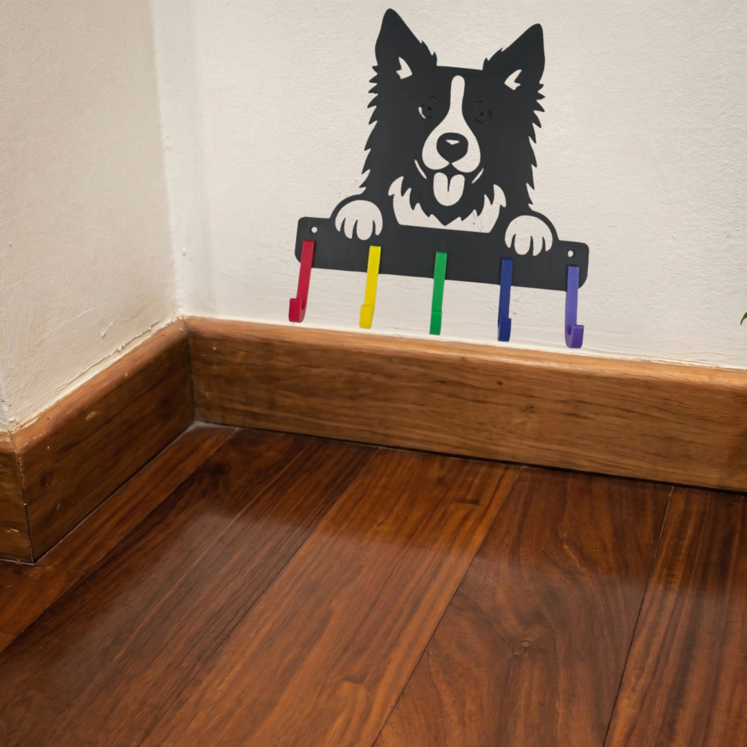 Suporte para Guia e Coleira de Cachorro, Border Collie