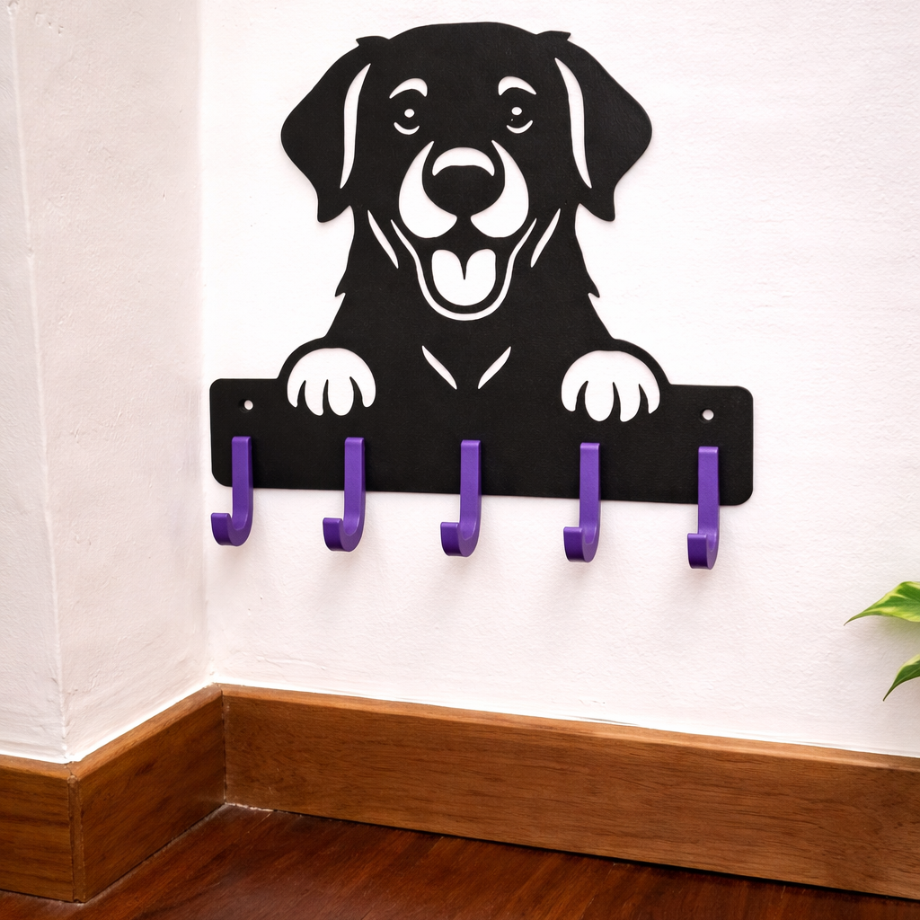 Suporte para Guia e Coleira de Cachorro, Labrador Retriever