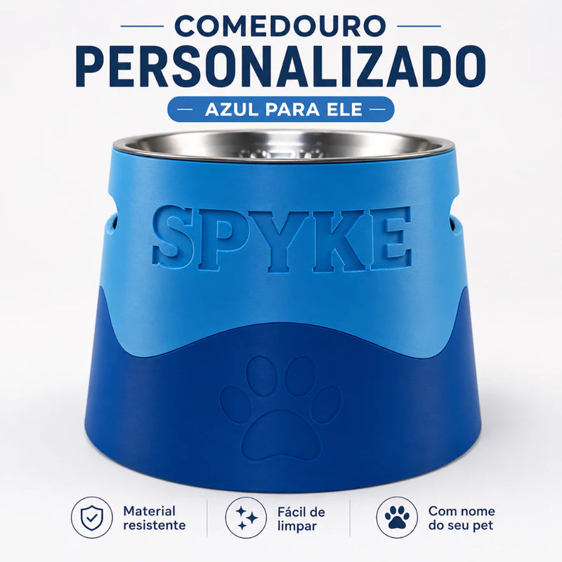 Kit Alimentação Personalizado para Pets | Pote e Dosador de Ração, personalizáveis