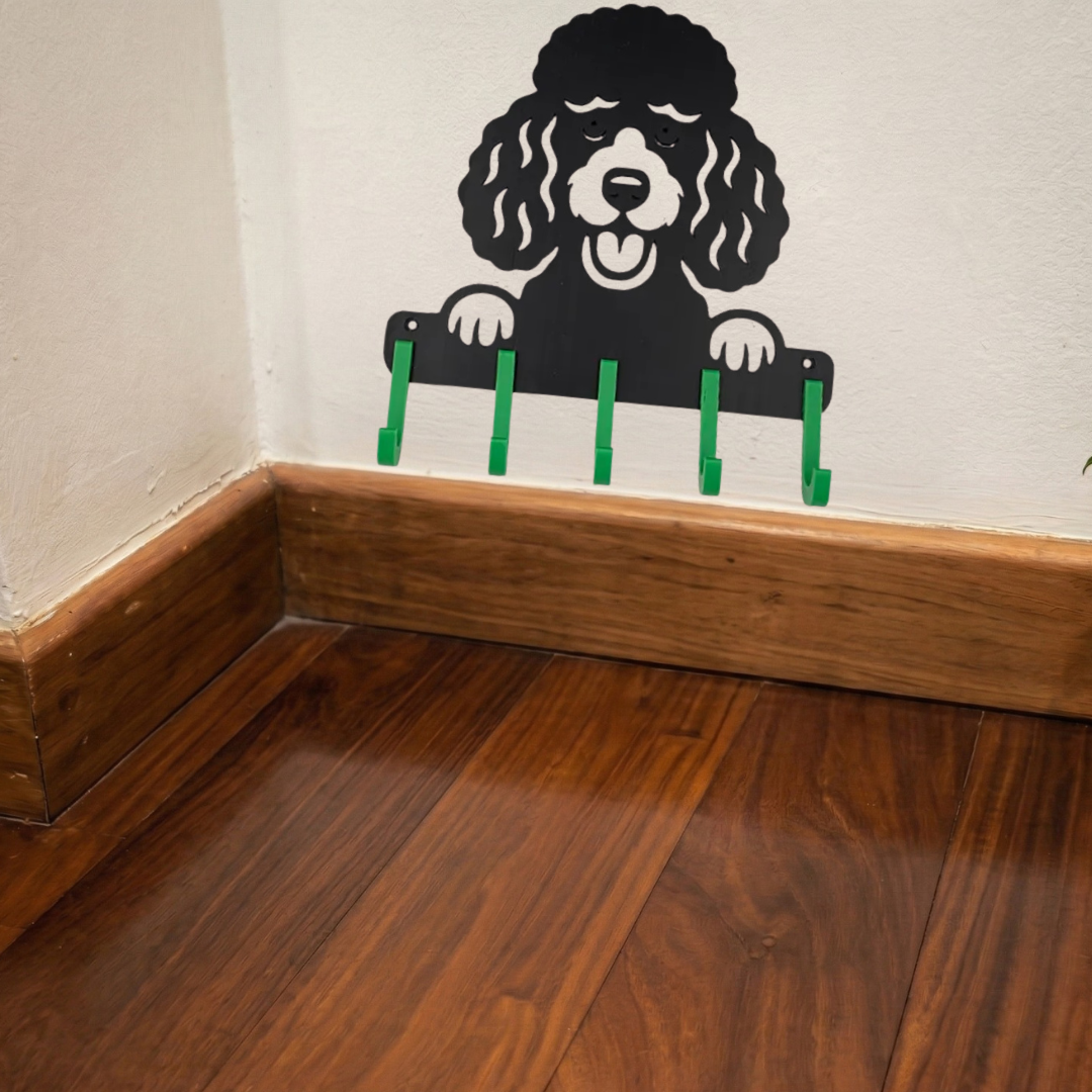 Suporte de Coleira e Guia de Cachorro, Poodle