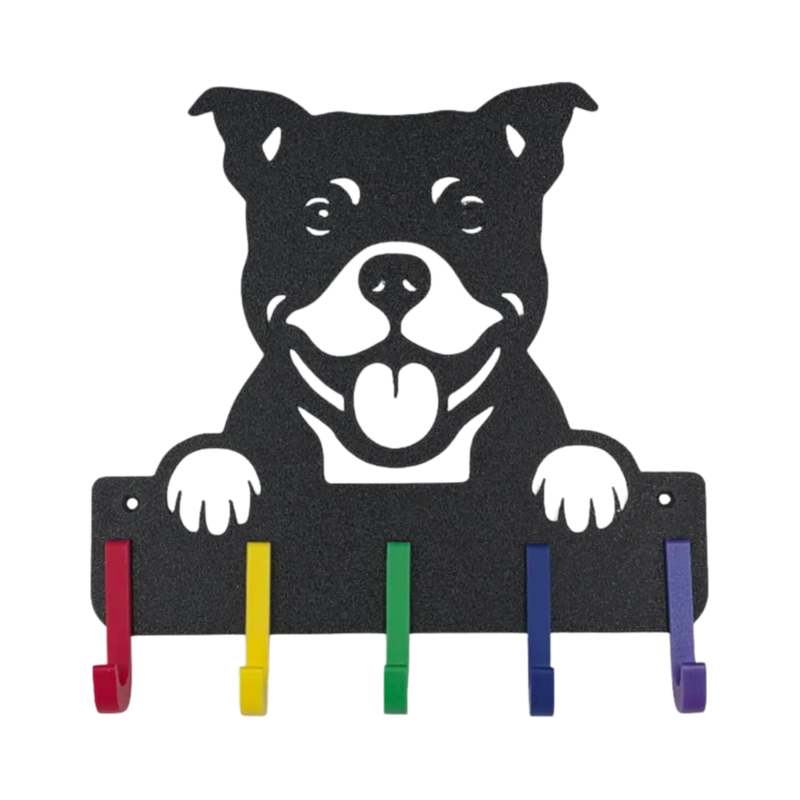 Suporte para Coleira e Guia de Cachorro, Staffordshire Bull Terrier