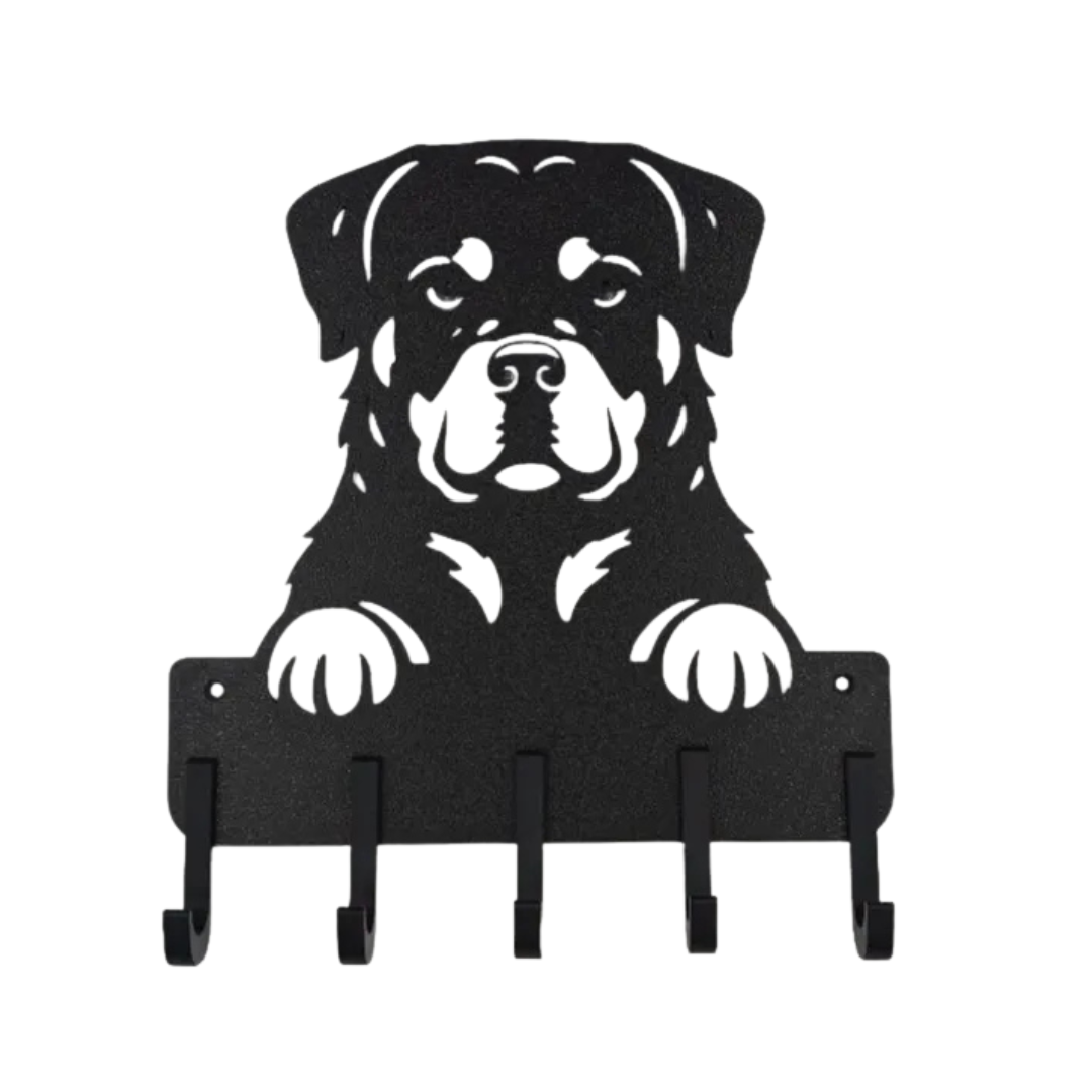 Suporte para Guia e Coleira de Cachorro, Rottweiler