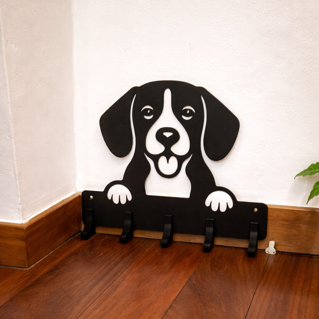 Suporte para Guia e Coleira de Cachorro, Beagle