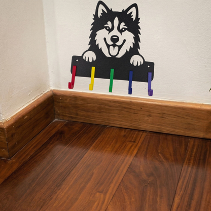 Suporte para Guia e Coleira de Cachorro, Malamute do Alasca