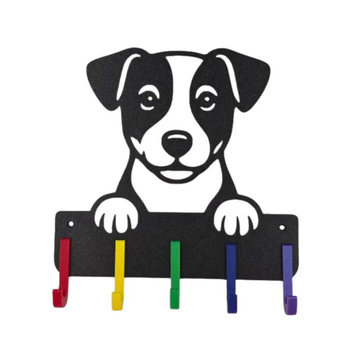 Suporte para Guia e Coleira de Cachorro, Jack Russel