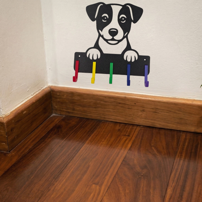 Suporte para Guia e Coleira de Cachorro, Jack Russel