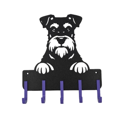 Suporte para Guia e Coleira de Cachorro, Schnauzer Miniatura