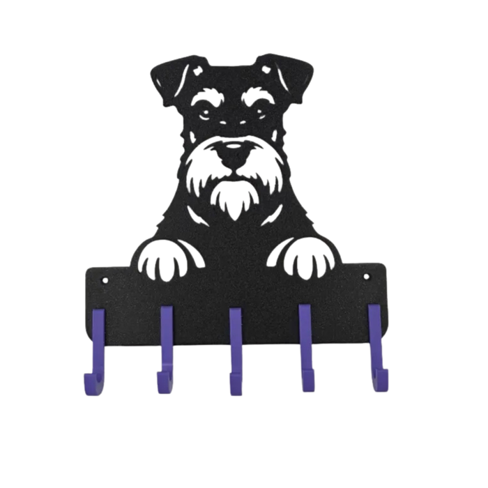 Suporte para Guia e Coleira de Cachorro, Schnauzer Miniatura