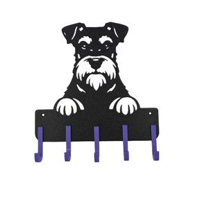 Suporte para Guia e Coleira de Cachorro, Schnauzer Miniatura