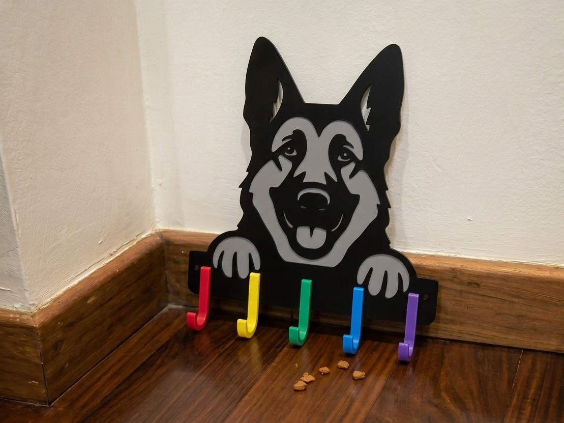 Suporte para Guia & Coleira de Cachorro, Pastor Alemão