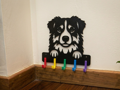 Suporte para Guia e Coleira de Cachorro, Pastor Australiano