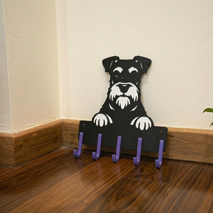 Suporte para Guia e Coleira de Cachorro, Schnauzer Miniatura