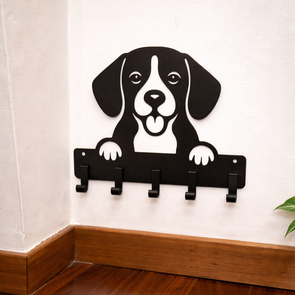 Suporte para Guia e Coleira de Cachorro, Beagle