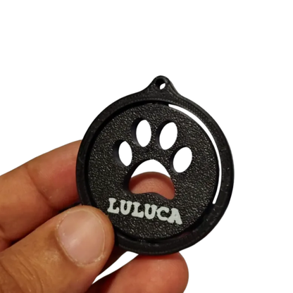 Chaveiro Giratório Pata com Nome Personalizável