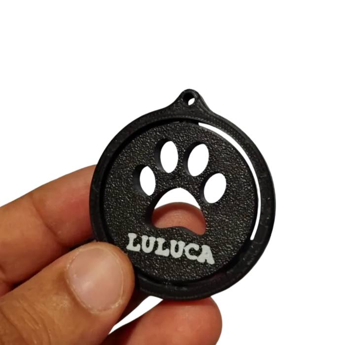 Chaveiro Giratório Pata com Nome Personalizável