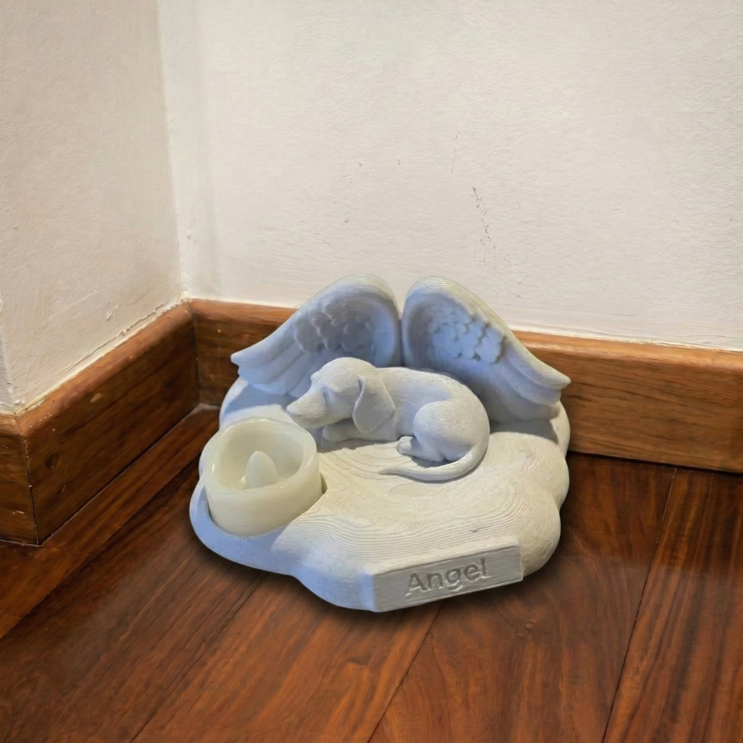 Memorial de Dachshund Anjo na Nuvem