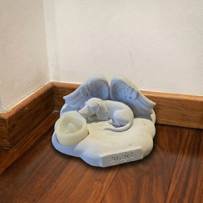 Memorial de Dachshund Anjo na Nuvem