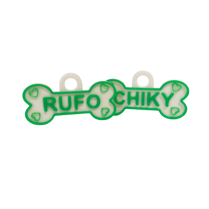 Placa de identificação e número para animais de estimação personalizável
