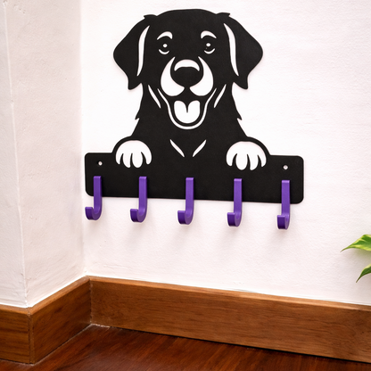 Suporte para Guia e Coleira de Cachorro, Labrador Retriever