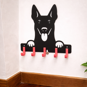 Suporte para Guia e Coleira de Cachorro, Pastor Belga Malinois