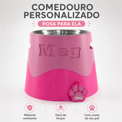 Kit Alimentação Personalizado para Pets | Pote e Dosador de Ração, personalizáveis