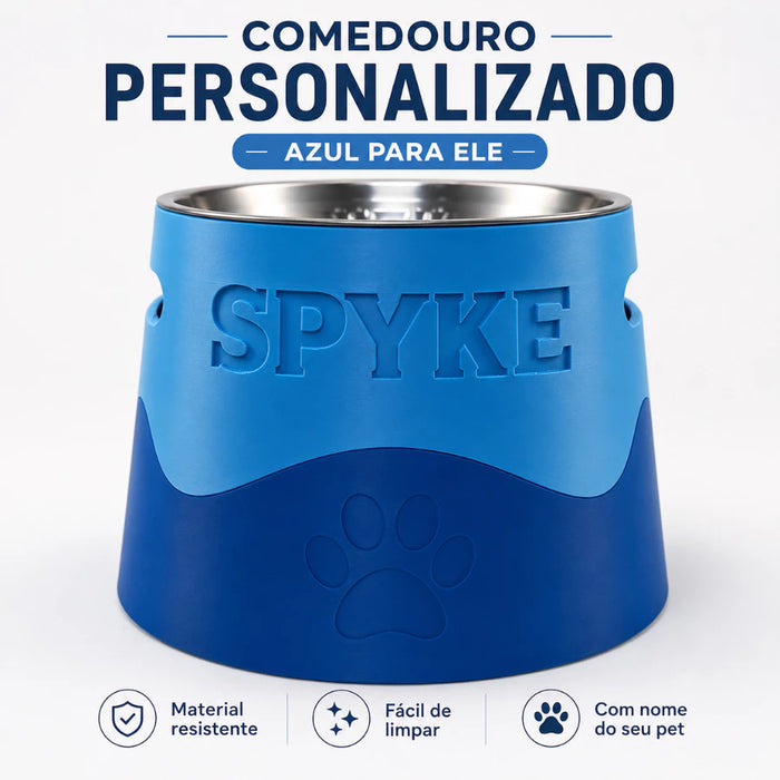 Kit Alimentação Personalizado para Pets | Pote e Dosador de Ração, personalizáveis